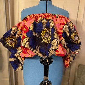 Off Shoulder Top, Bubble Sleeve Top, Boho Top, Statement Top, Handmade Top