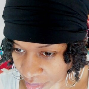 Black Headband, Tube Headband, Loc Sock, HeadWrap, Wide Headband, Multi-use Headband