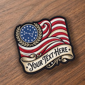 Tactische patch op maat, Amerikaanse vlag met klittenbandsluiting, gepersonaliseerde naamtape met Amerikaanse naam, patch voor rugzak, militair cadeau voor hem, pet