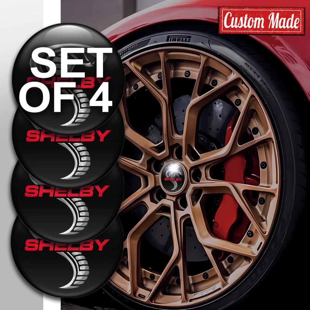 Set of 4 Wheel Center Cap Dome Sticker 3D Domed Epoxy Resin Hub Cap ...