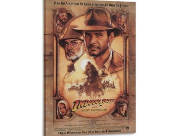 Indiana Jones and the Last Crusade Canvas Print: Movie Wall Art Poster