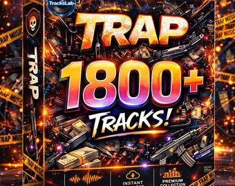 Colección de más de 1800 pistas de música trap / Ritmos y loops de hip hop profesionales / Descarga instantánea / Paquete de producción libre de regalías