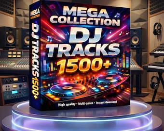 Pacchetto di oltre 1500 tracce DJ: raccolta musicale multigenere di alta qualità / House, Techno, Trance, EDM, download immediato