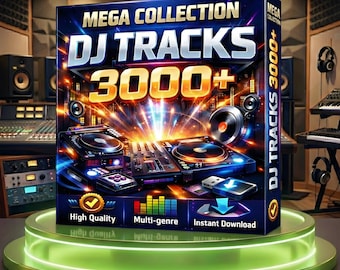 Paquete de más de 3000 pistas de DJ: Colección musical multigénero de alta calidad: house, techno, trance y EDM. Descarga instantánea.