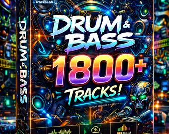 Colección de más de 1800 pistas de música drum & bass / Loops profesionales de DNB y jungle / Descarga instantánea / Paquete de producción libre de regalías