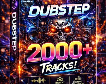 Colección de más de 2000 pistas de música dubstep / Música bass profesional y loops wobble / Descarga instantánea / Paquete de producción libre de regalías