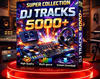 5000+  MEGA DJ Tracks Bundle – High Quality Multi-Genre Music Collection | House, Techno, Trance,DnB,Electro. EDM, mp3 | Instant Download