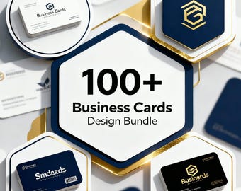 Más de 100 diseños de tarjetas de visita / Plantillas creativas minimalistas modernas (descarga digital)
