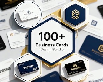 100+ Business Card Designs | Modern Minimalist Creative Templates (Digital Download)