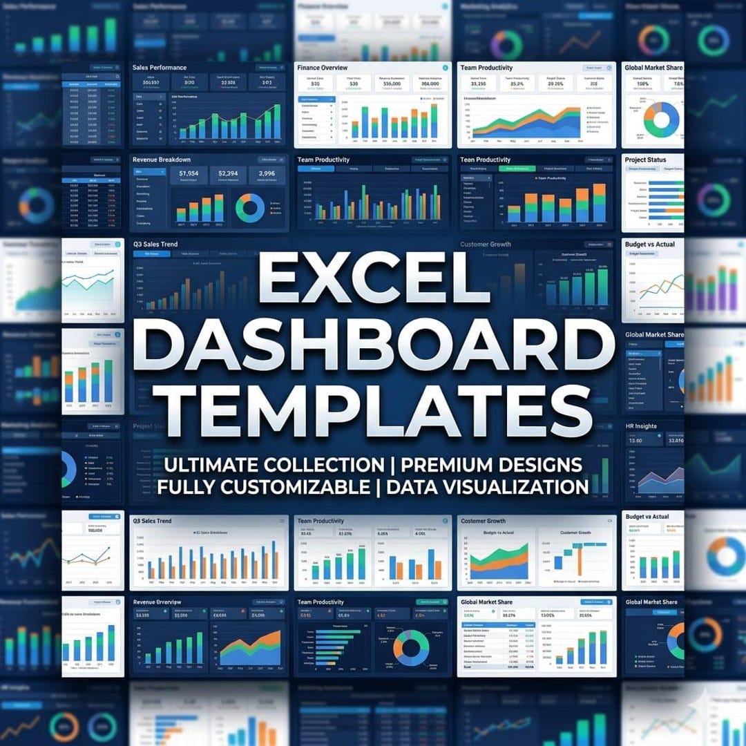 Excel Dashboard Templates Bundle | KPI Dashboard, Data Analytics ...