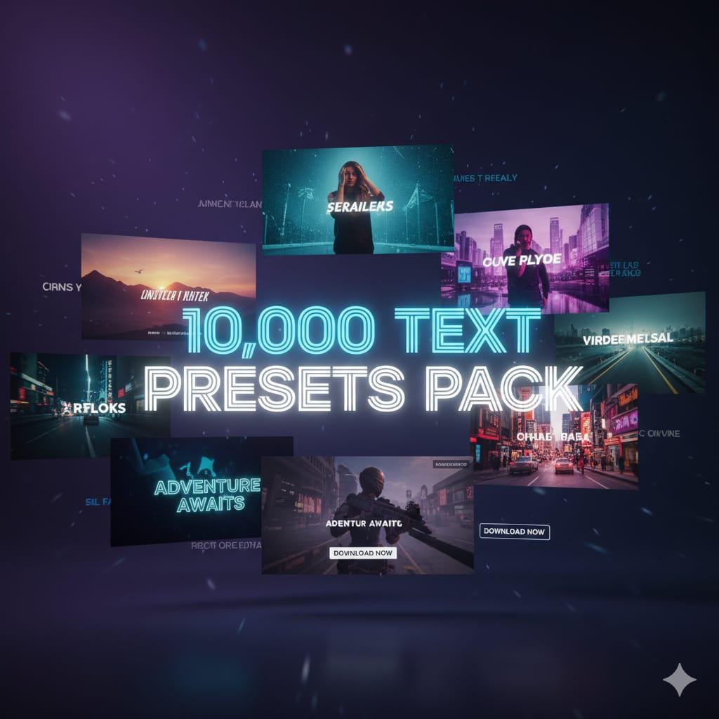 10,000 Text Presets Pack | Viral Captions, Bio Ideas, Text Effects ...