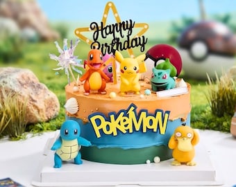 13-teiliges Anime-Figuren-Kuchenaufsatz-Set, Geburtstagskuchendekoration für Jungen und Mädchen, Anime-Partydeko