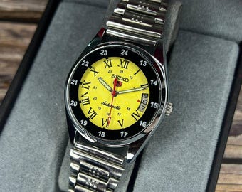 Seiko Alba GMT World Time Quartz Yellow Dial VX42-X067 Japan Men's