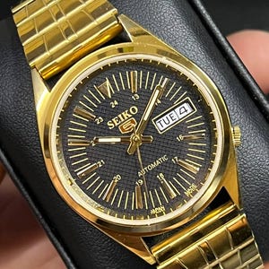 Womens seiko watch black dial gold - Etsy 日本