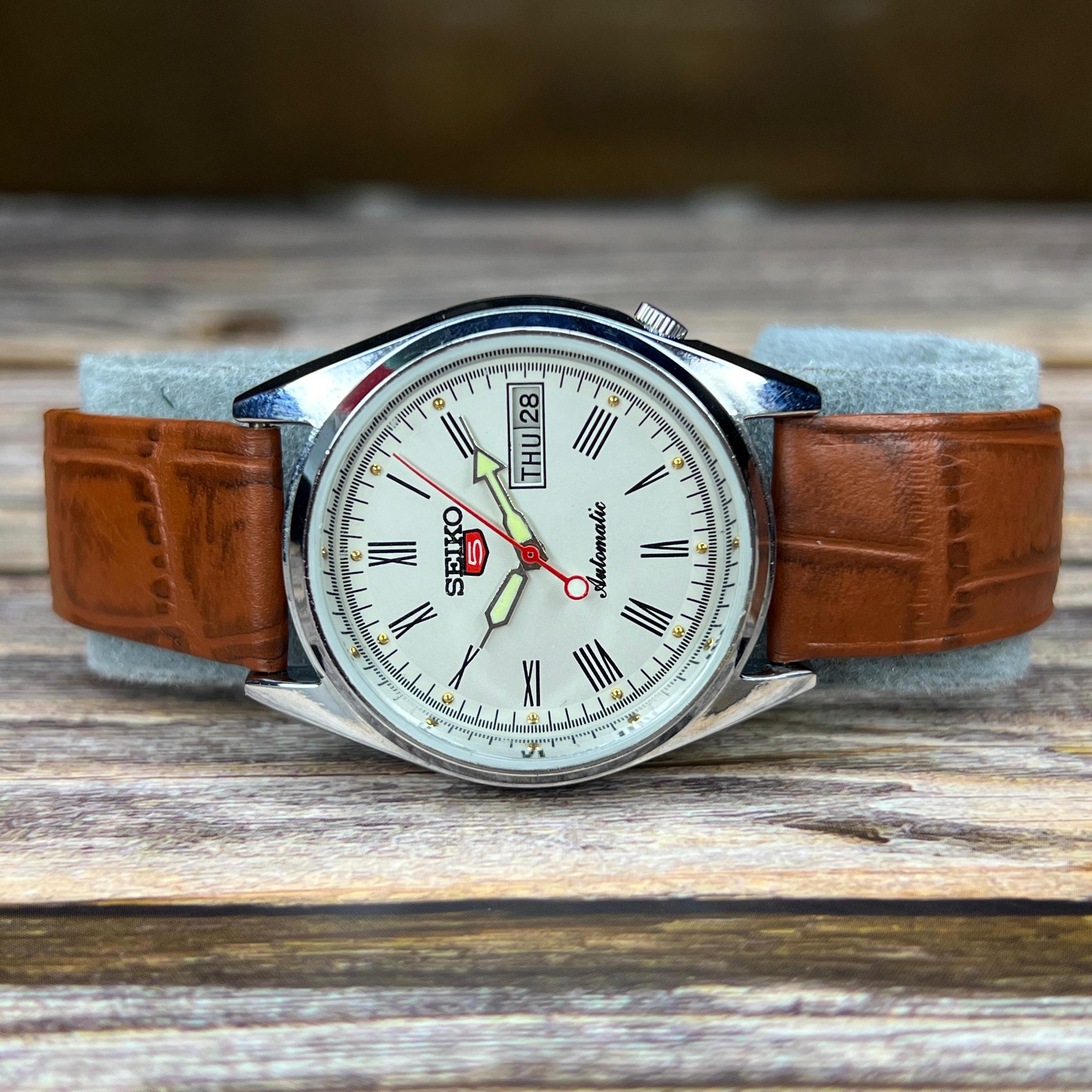 ✨SEIKO✨セイコー5✨デイデイト✨シルバー文字盤✨腕時計✨ セイコー5 6119 - Etsy 日本