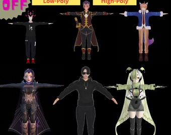 Niestandardowa postać 3D-Furry dla VRChat, VTuber i Streamerów