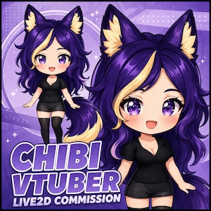 Custom Chibbi Model | Live2d Chibbi VTuber Model | Live2D Commission | VTuber Model male & female | chibbi design | Full body rigging