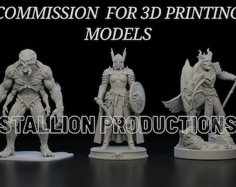 Niestandardowy model 3D do druku | Miniatury 3D, zabawki, rzeźbienie postaci do gier, modelowanie anime i kreskówek, STL