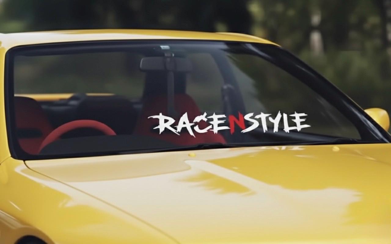 RACE STYLE JDM Windshield Banner – Racing Sunstrip Decal – Tuner Car ...