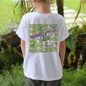 Disneyland Buzz Lightyear Birthday Boy Tshirts, Personalized Toy Story Birthday Shirts, Toy Story Theme Party, Family Birthday Matching Tee image 5