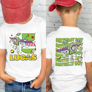 Disneyland Buzz Lightyear Birthday Boy Tshirts, Personalized Toy Story Birthday Shirts, Toy Story Theme Party, Family Birthday Matching Tee image 3