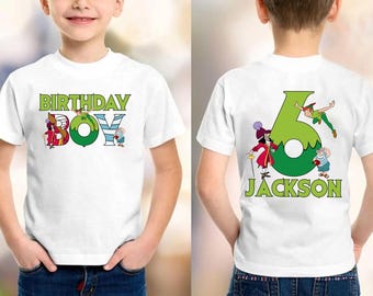 Comfort Colors Peter Pan Birthday Shirt,Wendy Captain Hook Mr. Smee Tinker Bell Shirt,Disneyland Peter Pan Birthday Tee,Matching Family Tee