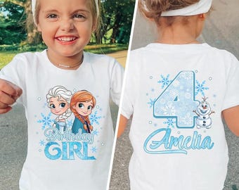 Elsa Anna Frozen Birthday Shirt, Frozen Family Birthday Shirt, Elsa Birthday Shirt, Birthday Girl Shirt, Disneyland Princess Elsa