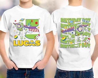 Anniversaire garçon Buzz l'Éclair Disneyland, t-shirts personnalisés Toy Story, soirée à thème Toy Story, t-shirt assorti anniversaire de famille