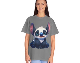 Stitch Shirt, panda shirt, Cartoon mashup, Disney Gift, Stitch Boys Shirt, Panda Lover Shirt, Gift Shirt, custom design, kawaii