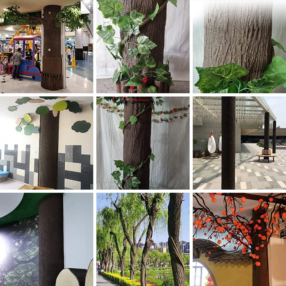 Artificial Tree Bark Fake Bark for Pillars Pipes Decor, Cuttable ...