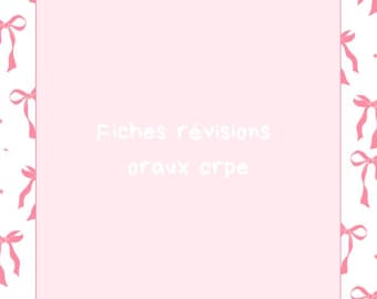 Voorbereidingsbladen voor het mondeling examen van CRPE 2026