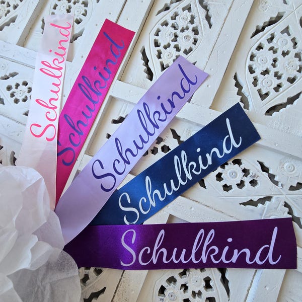Schleifenband, Schriftzug Schulkind 2026 Satin Band, Schultüte Schleifenband