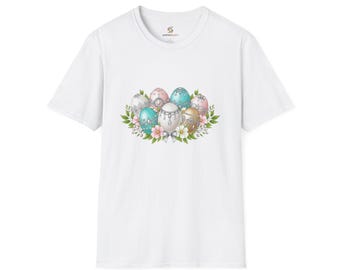 Pastel Easter Eggs T-Shirt | Floral Egg Cluster