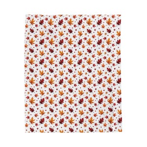 Fluwelen pluche deken herfst esdoornbladeren | Herfstbladpatroon