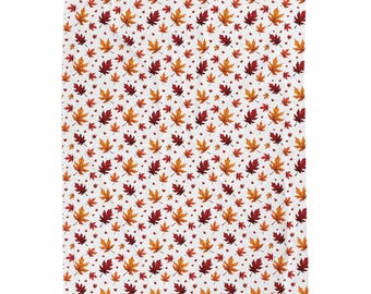 Autumn Maple Leaves Velveteen Plush Blanket | Fall Leaf Pattern