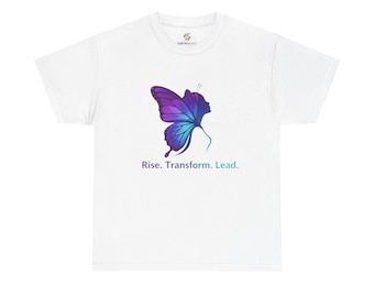 Purple Butterfly Rise Transform Lead T-Shirt | Inspirational Tee