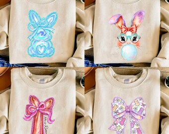 Penseldrag påsk PNG-paket, Glitter påskhare PNG, Påskkors PNG, Kristen PNG, Han är uppstånden, Preppy påsk, Barnpåsk, Kokett