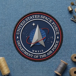 US Space Force PVC Patch Hook and Loop, Department of the Air Force Military Insignia Rubber Morale Patch