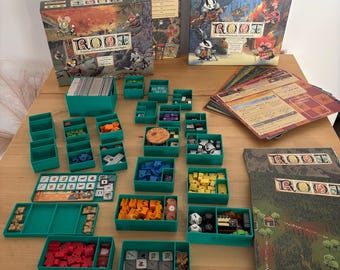 Root Board Game Insert Organizer for Base Game and Expansions, Compatible with Sleeved Cards