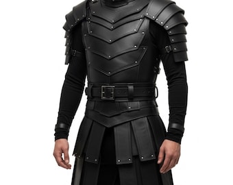 Custom Crusader Warrior Armor for Men | Leather Knight Suit | Cosplay Festival Wear | Gift for Him