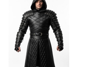 Handmade Shinobi Leather Ninja Costume for Men | Stealth Warrior Outfit | LARP Cosplay | Gift for Him