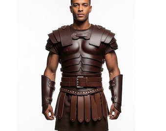 Genuine Arena Fighter Armor for Men | Gladiator Leather Outfit | Cosplay Wear | Gift for Him