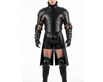 Custom Dark Fantasy Armor for Men | Leather Battle Suit | Festival Cosplay Outfit | Gift for Him