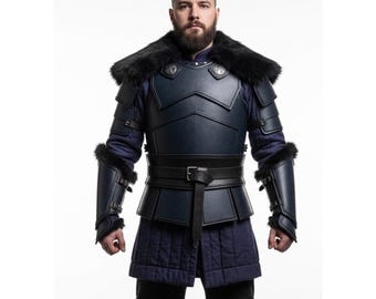 Handmade Viking Raider Armor for Men | Leather Shield Warrior Outfit | LARP Cosplay | Gift for Him