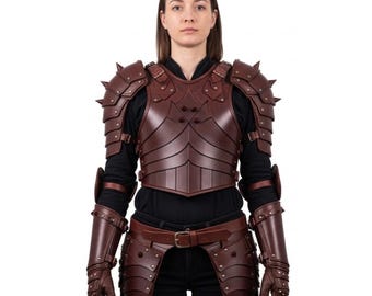 Custom Roman Battle Armor for Women | Leather Gladiator Ensemble | LARP Cosplay Outfit | Gift for Her