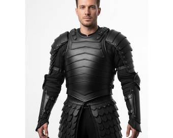 Genuine Shadow Knight Armor for Men | Dark Gothic Warrior Outfit | Festival Cosplay | Gift for Him