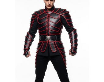 Handmade Knight Battle Armor for Men | Medieval Leather Ensemble | LARP Cosplay Outfit | Gift for Him