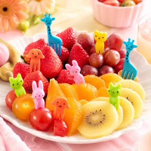 Matval för djur, Bento-lunchlådor med fruktgafflar, Festdekorationer för förrätter och dessertbord