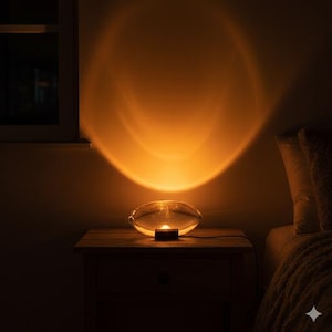 Luminária de mesa Crystal Sky Eye, projeção de pôr do sol em LED, controle remoto RGB
