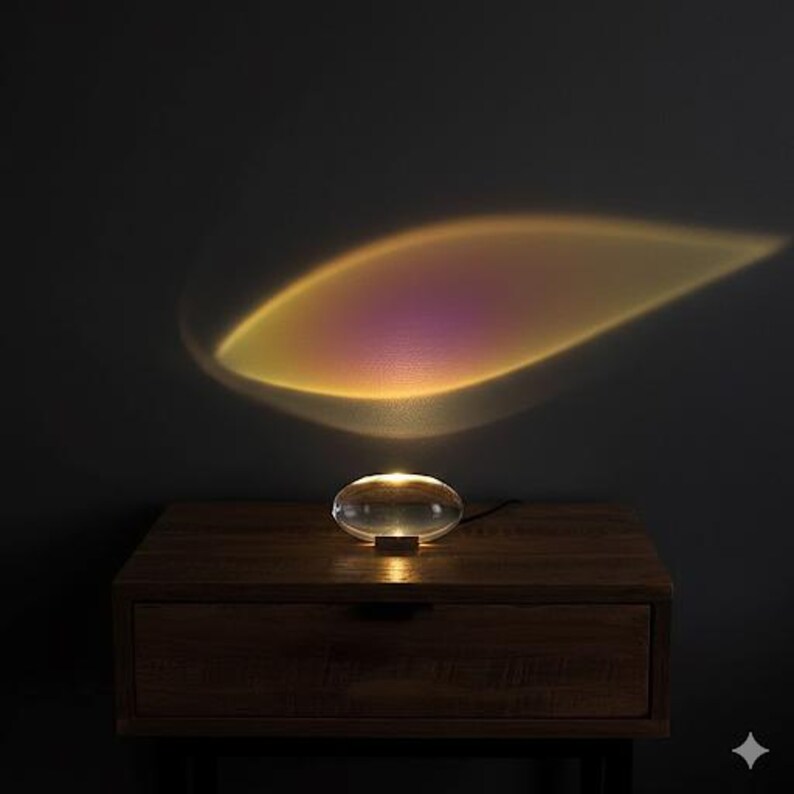 Crystal Sky Eye Table Lamp, Sunset Projection LED Light, RGB Remote - Etsy
